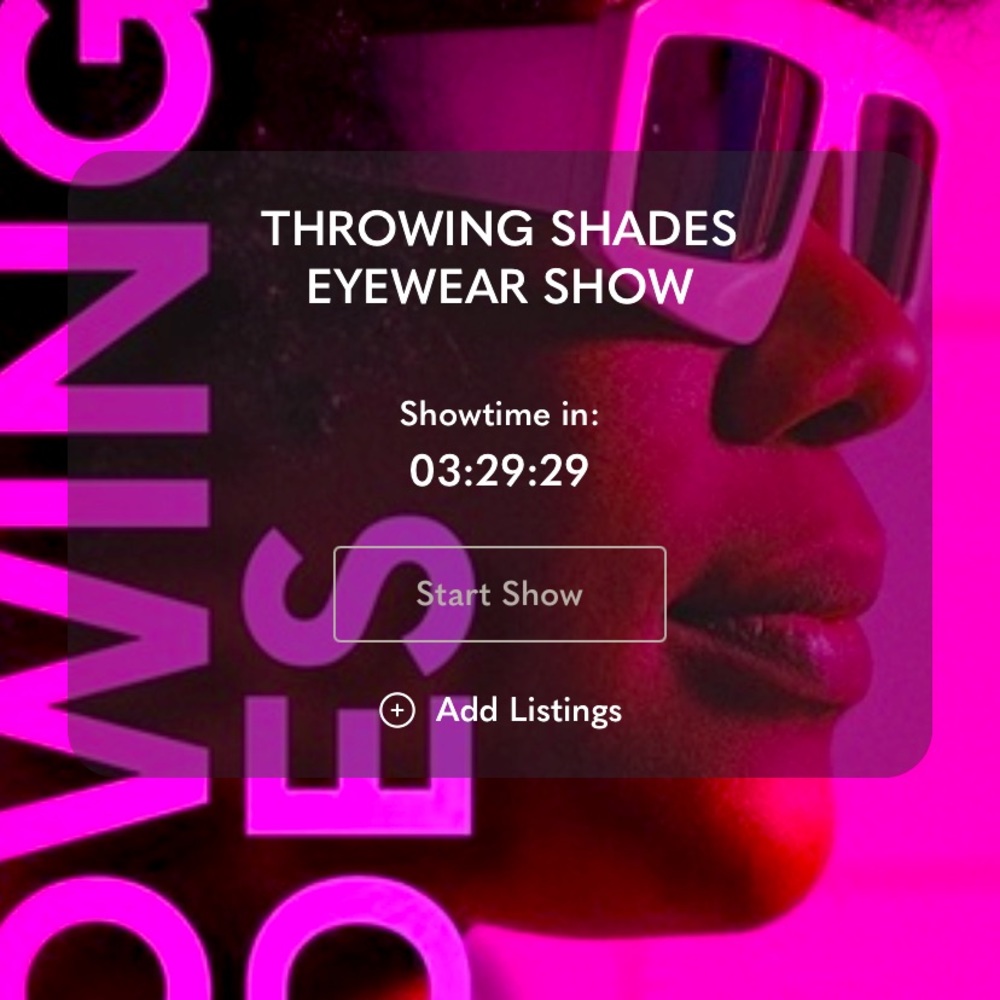 EYEWEAR SHOW — TODAY AT 3PM EST